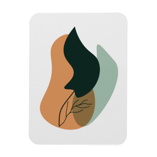 Kleurrijke botanische vormen magneet (Verticaal)