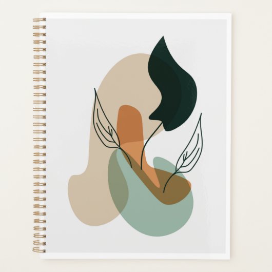 Kleurrijke botanische vormen planner (Voorkant)