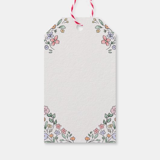 Kleurrijke Botanische Vrijgezellenfeest Favoriet T Cadeaulabel (Achterkant)