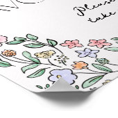 Kleurrijke Botanische Vrijgezellenfeest Favors Sig Poster (Hoek)