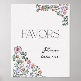 Kleurrijke Botanische Vrijgezellenfeest Favors Sig Poster