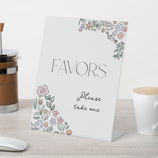 Kleurrijke Botanische Vrijgezellenfeest Favors Sig Reclamebord Met Voetstuk (Insitu)