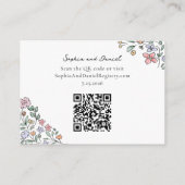 Kleurrijke Botanische Vrijgezellenfeest Registry K Informatiekaartje (Achterkant)