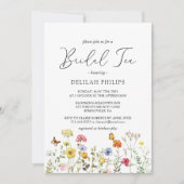 Kleurrijke botanische Vrijgezellenfeesten thee Kaart (Voorkant)