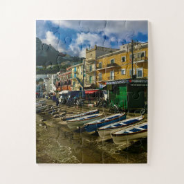 Kleurrijke boten in de haven van Capri, Italië Legpuzzel
