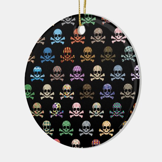 Kleurrijke Botten Keramisch Ornament (Links)