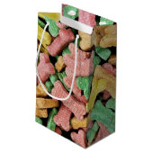 kleurrijke botten klein cadeauzakje (Achterkant Gekanteld)