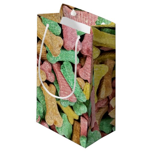 kleurrijke botten klein cadeauzakje (Voorkant Gekanteld)