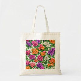 Kleurrijke Bougainvillea Tropisch Bloempatroon Tote Bag