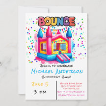 Kleurrijke Bounce House Verjaardag Bash