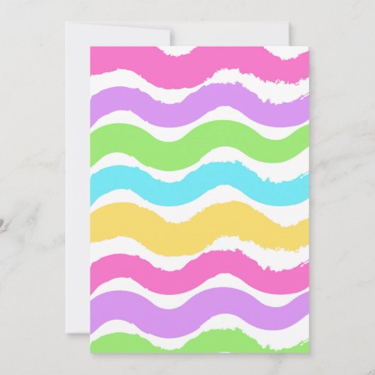 Kleurrijke Bounce House verjaardagsuitnodiging Kaart (Achterkant)