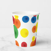 Kleurrijke Bouncy Ball Verjaardag Papier Cups Papieren Bekers (Achterkant)