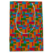 Kleurrijke Bouwsteen Medium Cadeauzakje (Voorkant)