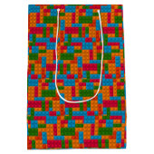 Kleurrijke Bouwsteen Medium Cadeauzakje (Achterkant)