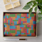 Kleurrijke Bouwsteen Tissuepapier (Geschenk)