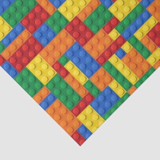 Kleurrijke bouwstenen blokken | Aangepast Tissuepapier (Detail)