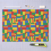 Kleurrijke bouwstenen blokken | Aangepast Tissuepapier (Craft)