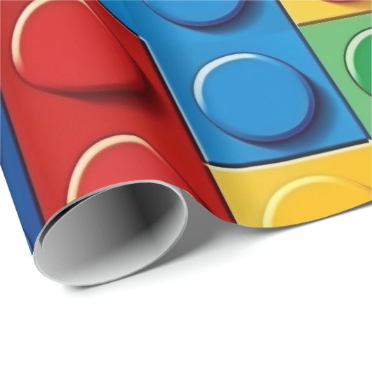 Kleurrijke bouwstenen cadeaupapier (Rol Hoek)