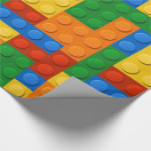 Kleurrijke bouwstenen cadeaupapier (Hoek)