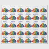 Kleurrijke bouwstenen Explosie Verjaardagsfeest Cadeaupapier (Vlak)