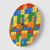 Kleurrijke bouwstenen grote klok (Hoek)