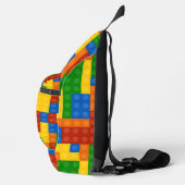 Kleurrijke bouwstenen Kinder gepersonaliseerde Sling Bag (Rechts)