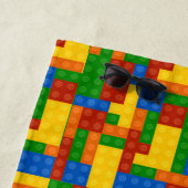 Kleurrijke bouwstenen Kinder gepersonaliseerde Strandlaken (In situ)