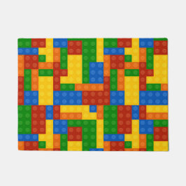 Kleurrijke bouwstenen Kinderen Deurmat