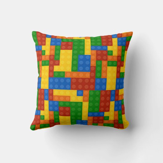 Kleurrijke bouwstenen Kinderen Kussen (Achterkant)