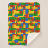 Kleurrijke bouwstenen Kinderen Sherpa Deken (Voorkant)