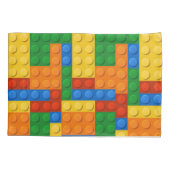 Kleurrijke bouwstenen kussensloop (Achterkant)