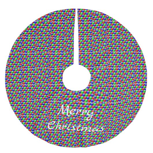 Kleurrijke bouwstenen Thunder_Cove 3-D Kerstboom Rok (Voorkant)