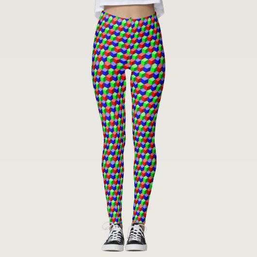 Kleurrijke bouwstenen Thunder_Cove 3-D Leggings (Voorkant)