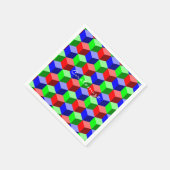 Kleurrijke bouwstenen Thunder_Cove 3-D Servet (Hoek)