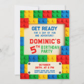 Kleurrijke bouwstenen Verjaardag voor kinderen Kaart (Voorkant)