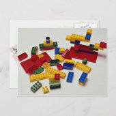 Kleurrijke bouwstenen voor kinderen briefkaart (Voorkant / Achterkant)