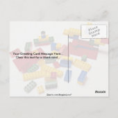 Kleurrijke bouwstenen voor kinderen briefkaart (Achterkant)