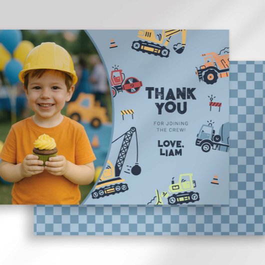 Kleurrijke Bouwtruck Verjaardag Bedankt