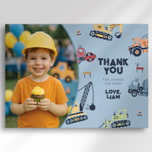 Kleurrijke Bouwtruck Verjaardag Bedankt