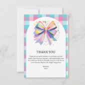 Kleurrijke Bow Baby shower Bedankkaart (Voorkant)