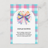 Kleurrijke Bow Baby shower Informatiekaartje (Voorkant)