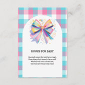 Kleurrijke Bow Baby shower Informatiekaartje (Voorkant)
