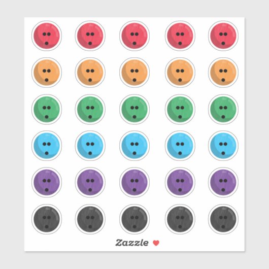 Kleurrijke Bowling Ballen Stickerblad Sticker (Vel)