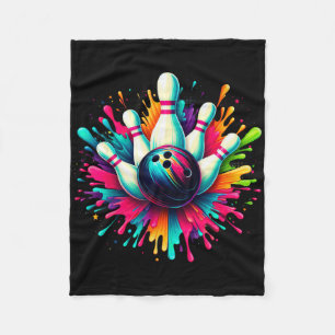 Kleurrijke Bowling Game Day Bowling Schattigee Col Fleece Deken