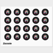 Kleurrijke Bowling Game Day Bowling Schattigee Col Ronde Sticker (Vel)