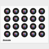 Kleurrijke Bowling Game Day Bowling Schattigee Col Ronde Sticker (Vel)