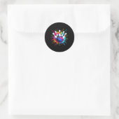 Kleurrijke Bowling Game Day Bowling Schattigee Col Ronde Sticker (Tas)