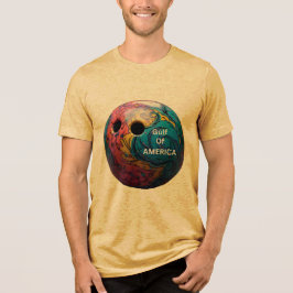 Kleurrijke bowlingbal golf van amerika Tri-Blend shirt