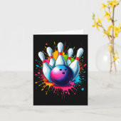 Kleurrijke bowlingkunst kaart (Gele Bloem)