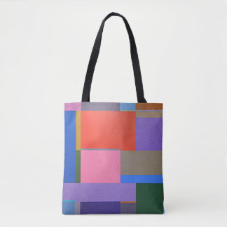 Kleurrijke, boxed en symmetrische patronen. tote bag